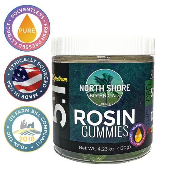 North Shore Botanicals | Delta 9 THC Rosin Gummies | Solventless Full Spectrum